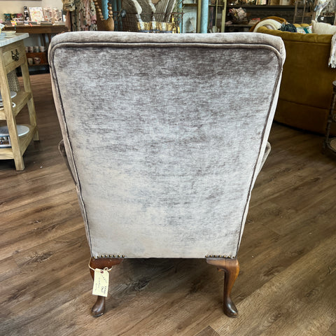 Chocolate Velvet Chair - Vintage