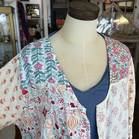 Irid Patchwork Kimono - Ivory