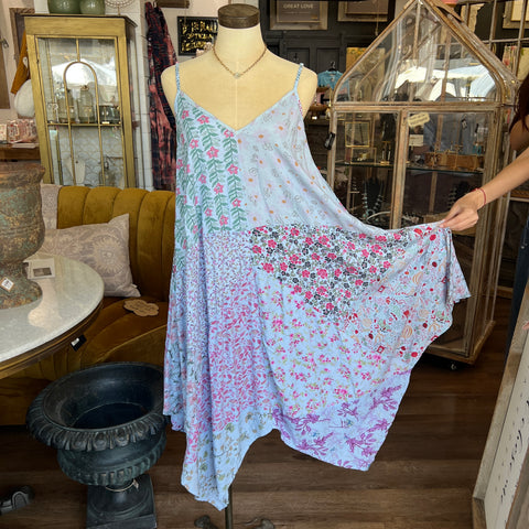 Pixie Patchwork Dress - Blue