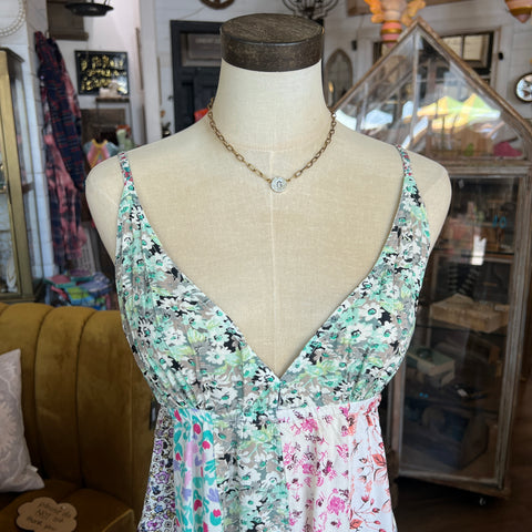 Elaine Patchwork Dress - Ivory
