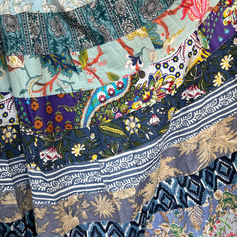 Vidia Cotton Skirt - Blue