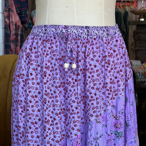 Joree Patchwork Skirt - Purple