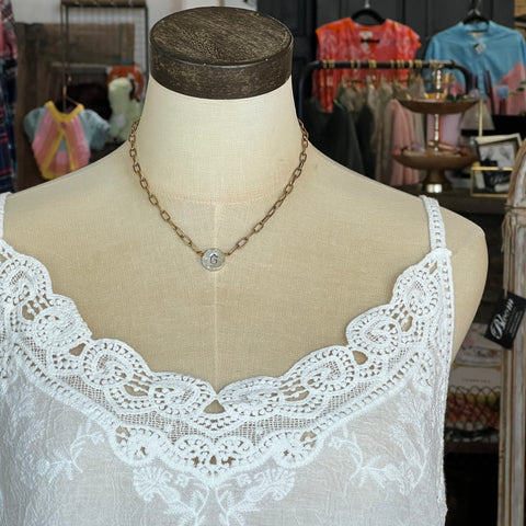 Sofina Lace Tank - White