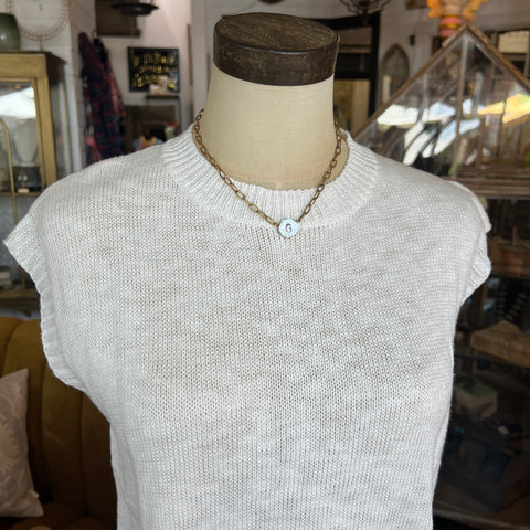 Vicki Ribbed Tee - Milk