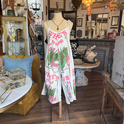 Cotton Thin Strap Jumpsuit