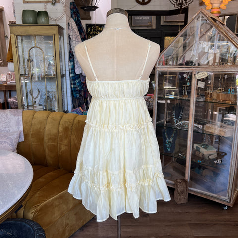 Novella Tiered Dress - Pale Yellow