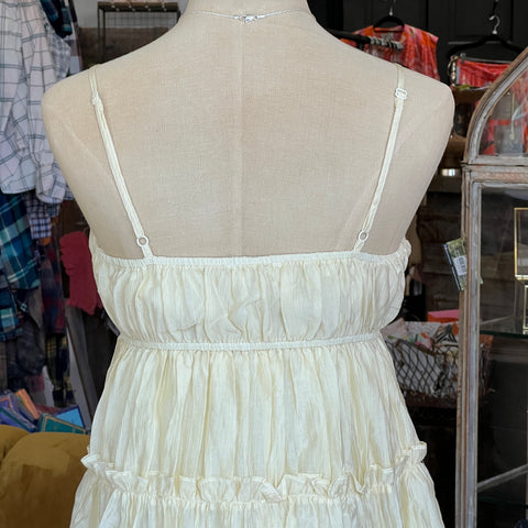 Novella Tiered Dress - Pale Yellow