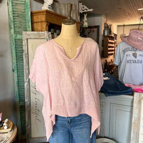 Linen Combo Top