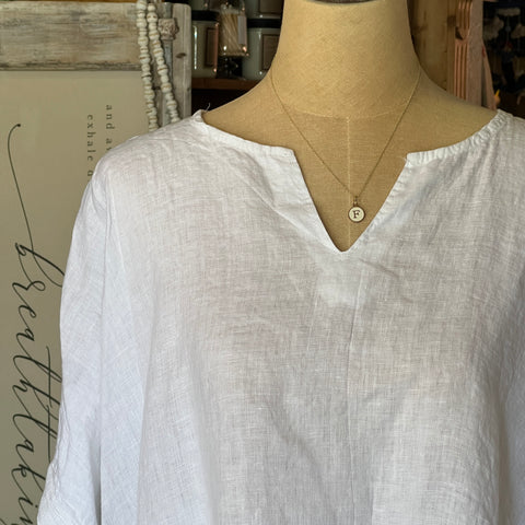 Linen Combo Top
