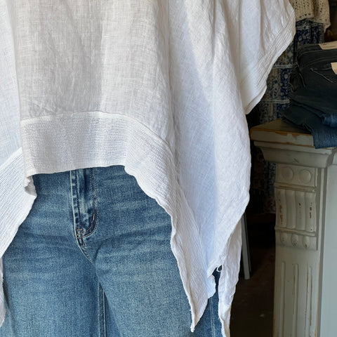 Linen Combo Top