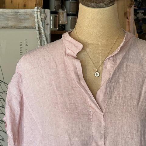 Linen Collared Top