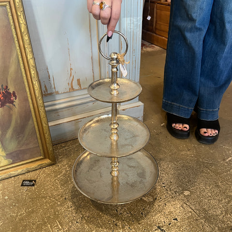 Galvanized Metal 3-Tier Display