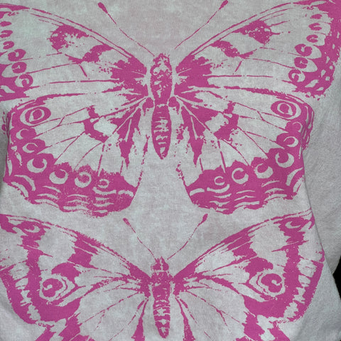 Butterfly Trio Tee - Pink