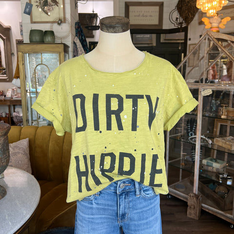 Dirty Hippie Tee - Chartreuse