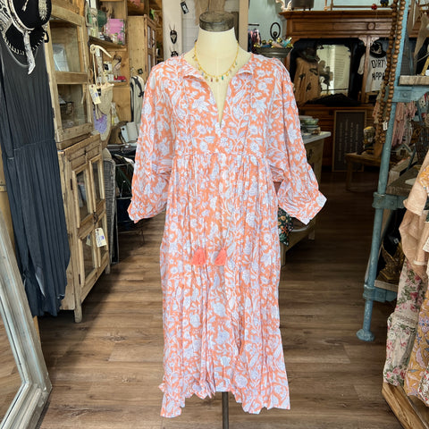 Mylah Midi Dress - Apricot