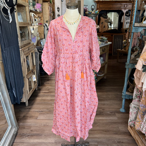 Mylah Midi Dress - Peach