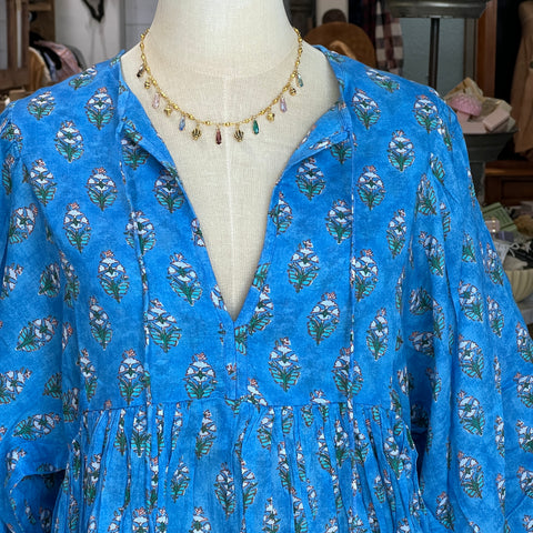 Mylah Midi Dress - Blue/Green