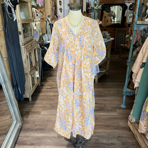 Skye Midi Dress - Mustard