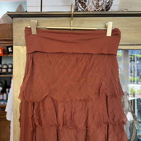 Silk Ruffle Skirt