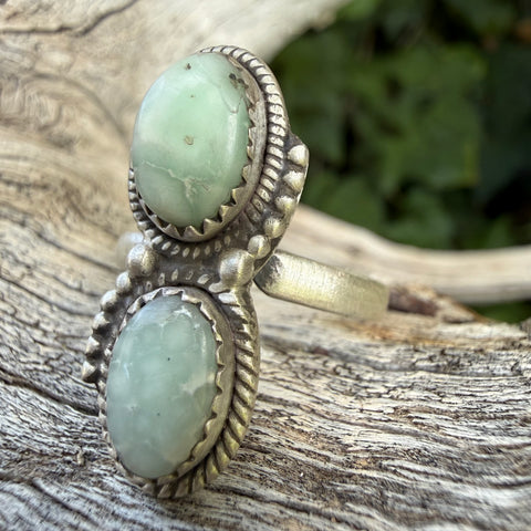 Double Carico Lake Turquoise Ring - ONE