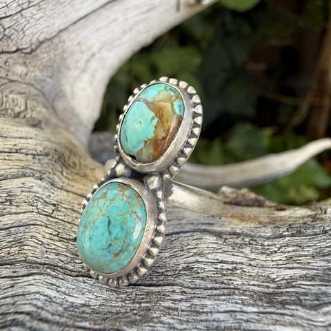 Double Royston Turquoise Ring - ONE
