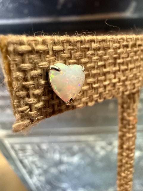Opal Heart Earrings