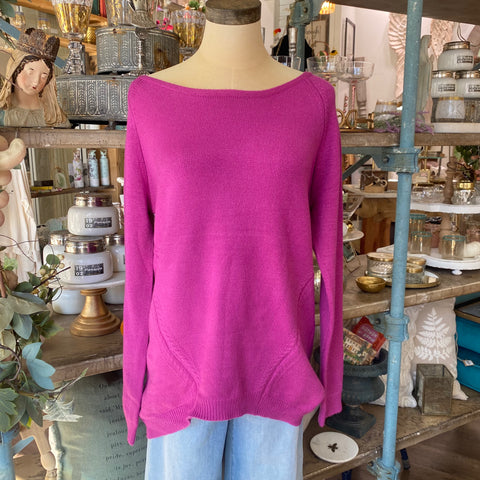 Fushcia Crew Sweater