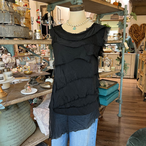 Silk Ruffle Tank