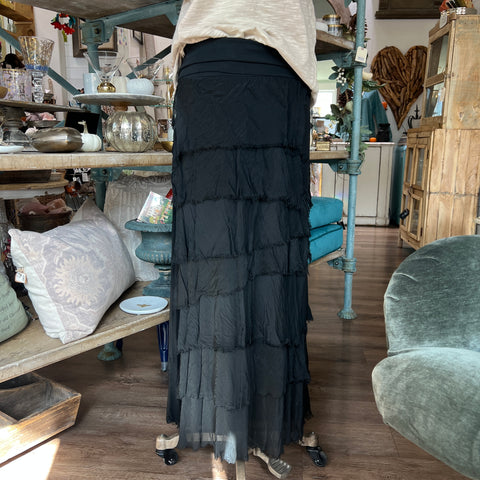 Silk Ruffle Skirt