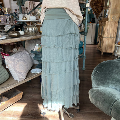 Silk Ruffle Skirt
