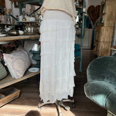 Silk Ruffle Skirt