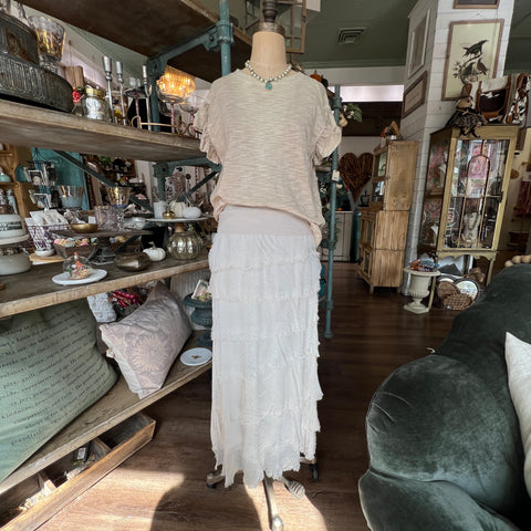 Silk Ruffle Skirt
