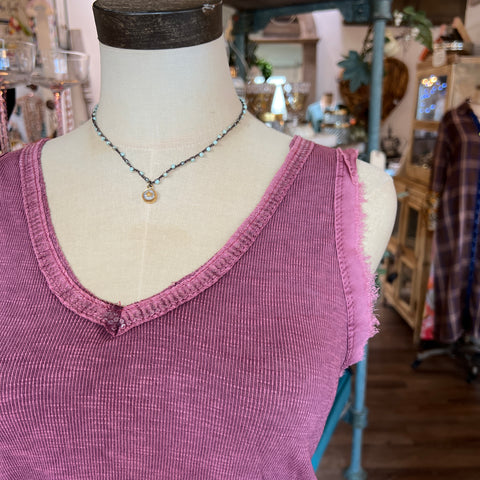 Sequin V-Neck Tank