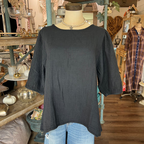 Coralee Cotton Gauze Top