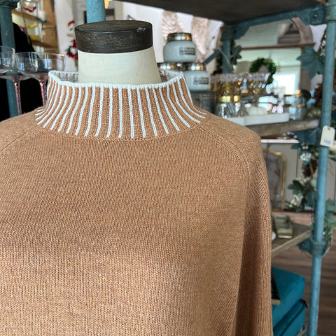Piano Neck Sweater - Camel