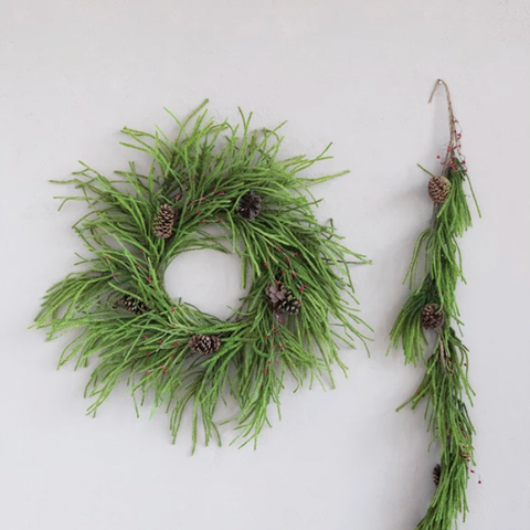 Round Faux Norway Spruce 38" Wreath