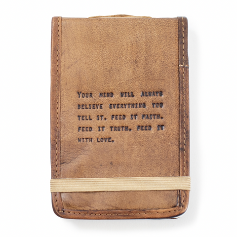 Mini Leather Journal - Faith, Trust & Love