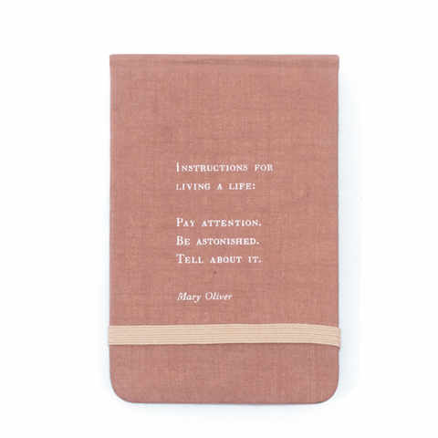 Mary Oliver Fabric Notebook