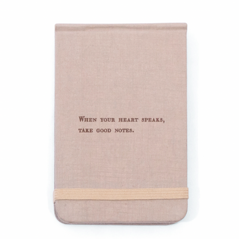 When Your Heart Speaks Fabric Notebook