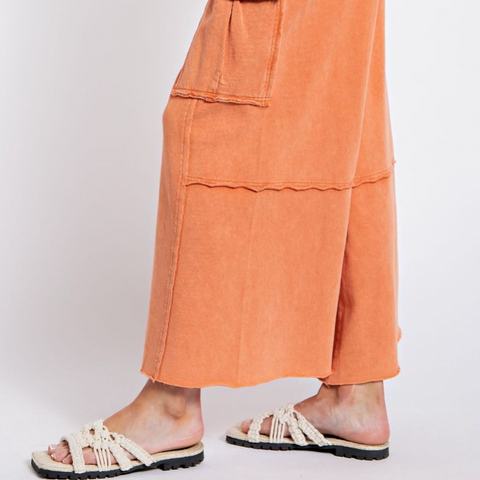 Wide Leg Utility Pant - Faded Rust