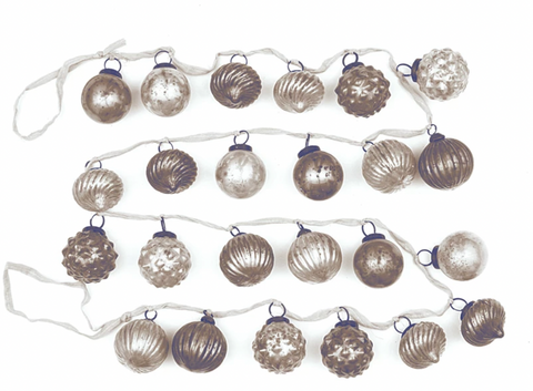 Taupe + Cream Glass Garland