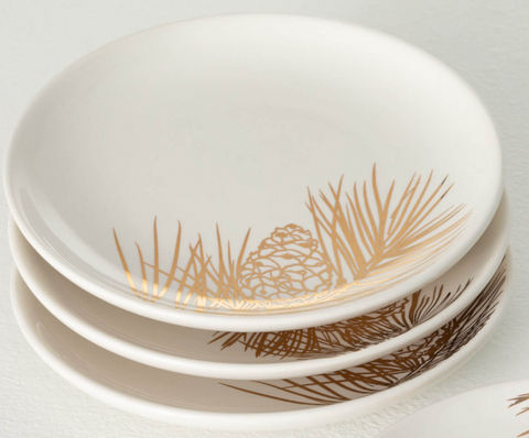Gold Pine Snack Plate