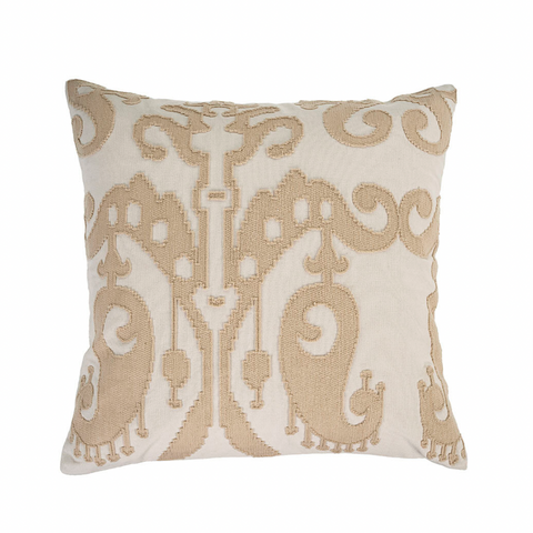 Ecru Embroidered Pillow