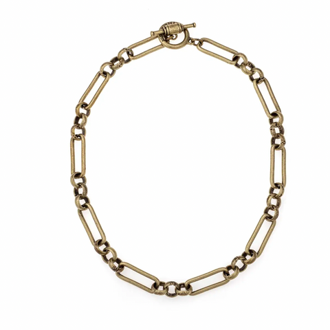 Brass Clad Chain Necklace