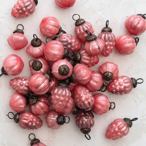 Pink Mercury Ornaments - S/36