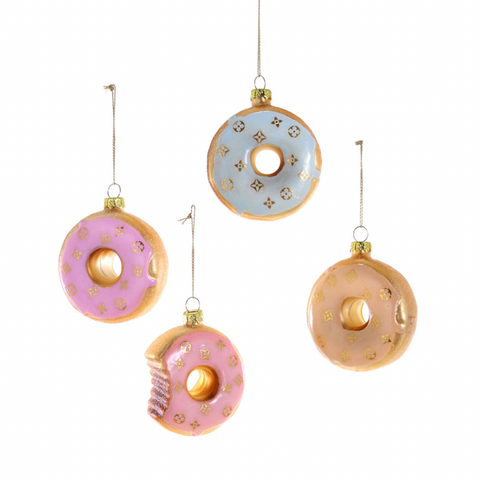 Peach Fashion Donut Ornament