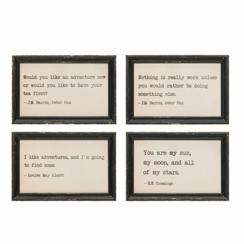 Wood Wall Decor - 9" Quote