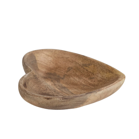 Mango Wood Heart Shaped Dish