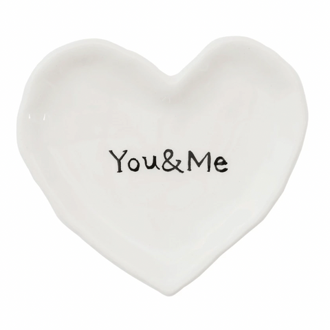 You + Me Ceramic Heart Dish