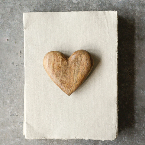 Hand Carved Mango Wood Heart